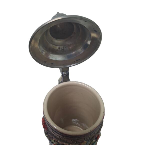 Vintage West Germany Heute Du Und Morgen German Ceramic Beer Stein Music Box - Picture 5 of 5